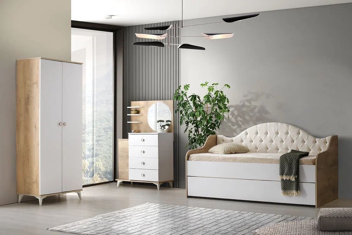 Gitar Kolej 2 Kapılı Dolap Sedir Karyola Genç Odası Takımı