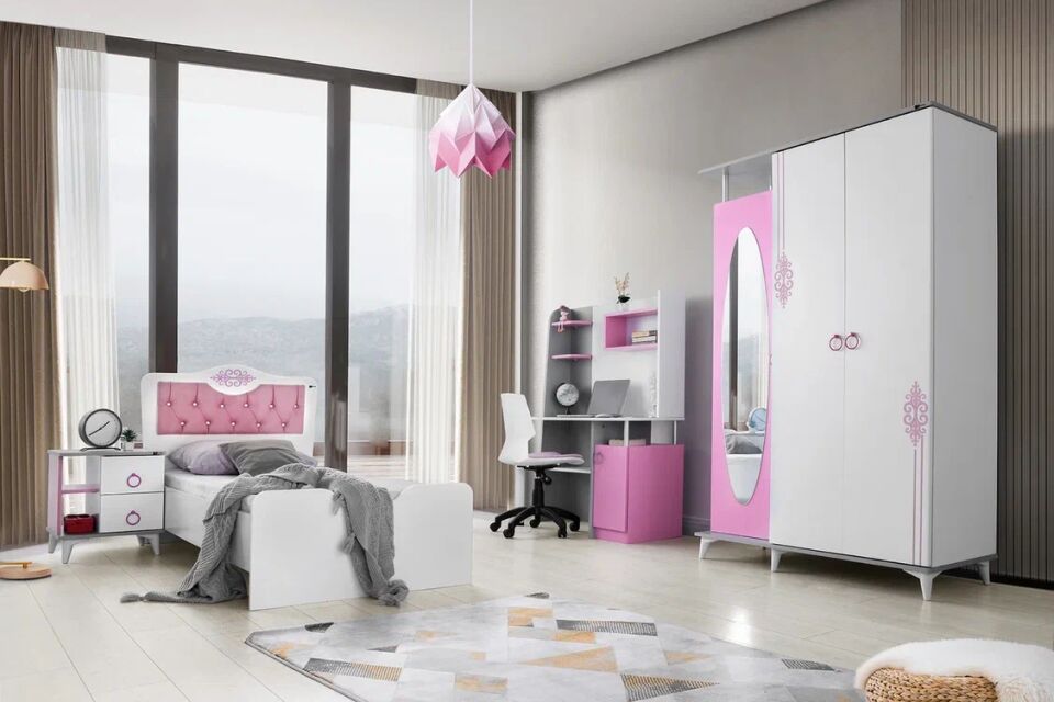 Gitar Gelincik 3 Kapılı Dolap Karyola Genç Odası Takımı