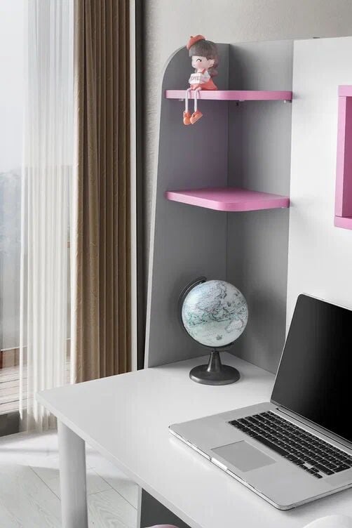 Gitar Gelincik 3 Kapılı Dolap Karyola Genç Odası Takımı