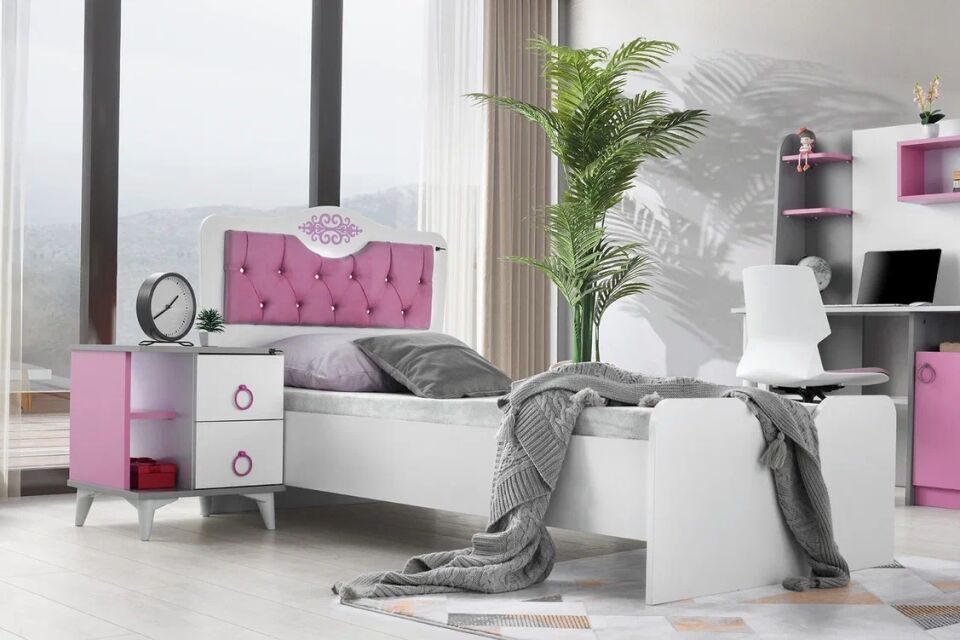 Gitar Gelincik 2 Çekmeceli Komidin