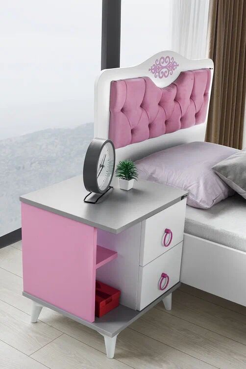 Gitar Gelincik 2 Çekmeceli Komidin