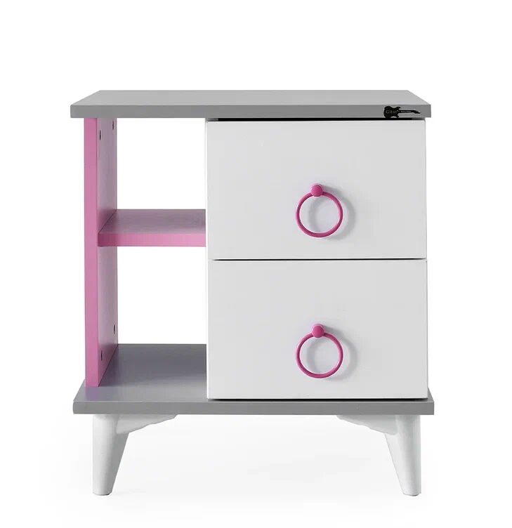 Gitar Gelincik 2 Çekmeceli Komidin