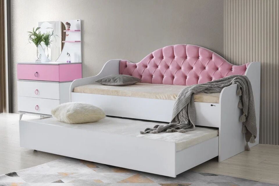 Gitar Gelincik 3 Kapılı Dolap Sedir Karyola Genç Odası Takımı