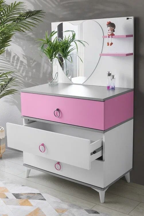 Gitar Gelincik 3 Kapılı Dolap Sedir Karyola Genç Odası Takımı