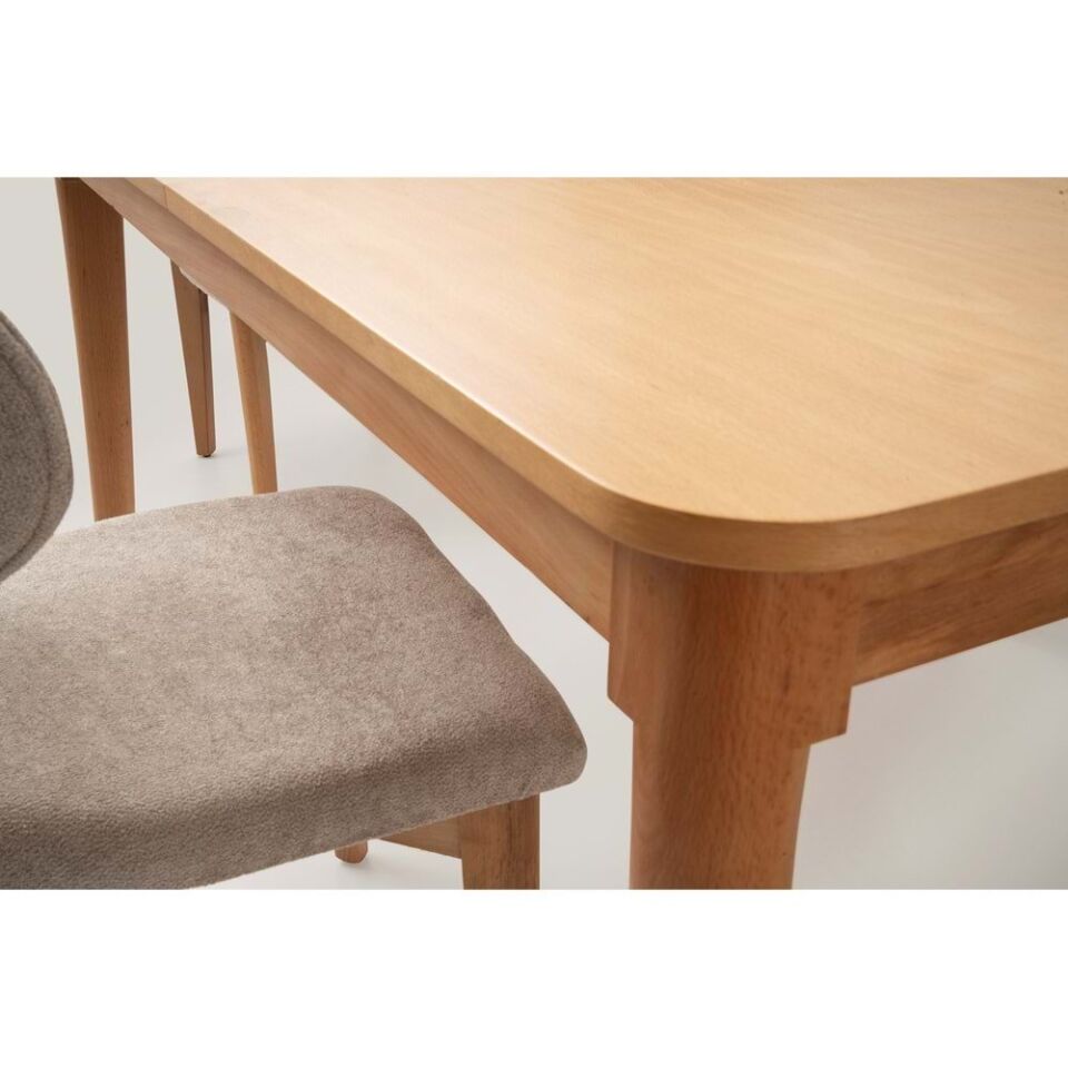 Mobilgen 4 Adet Nergis Sandalye - 1 Adet Deco Bench 140+30 Fidan Açılabilir Masa Takımı