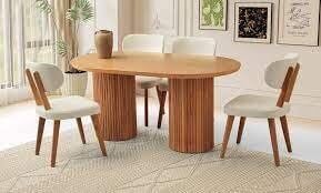 Mobilgen Naturel 4 Adet Masal Sandalye 160 x 90 Orkide Masa Takımı