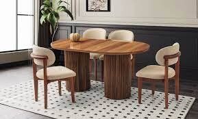 Mobilgen Hazar 4 Adet Nergis Sandalye 160 x 90 Orkide Masa Takımı