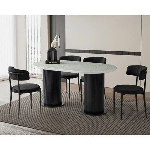 Mobilgen Marmo 4 Adet Gözde Sandalye Orkide Masa Takımı