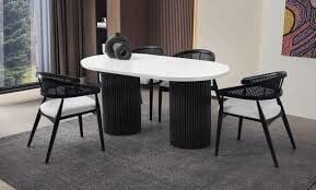 Mobilgen Kar Beyaz 4 Adet Gazel Sandalye Orkide Masa Takımı