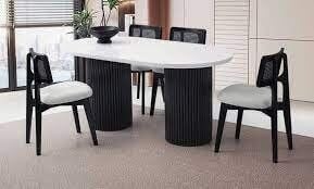 Mobilgen Kar Beyaz 4 Adet Kuzey Sandalye Orkide Masa Takımı