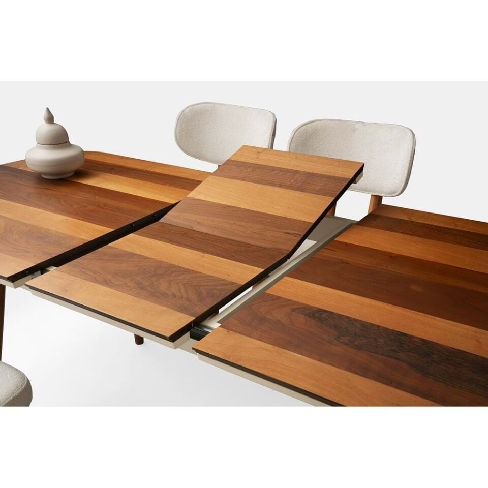 Mobilgen 4 Adet Masal Sandalye 170+35 Açılabilir Çınar Masa Takımı