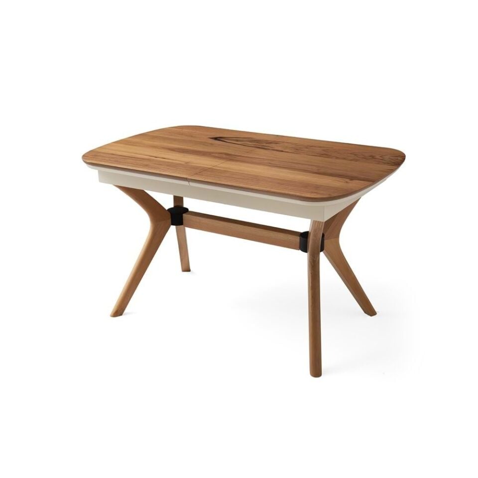 Mobilgen 4 Adet Nergis Sandalye - 1 Adet Deco Bench 130+35 Açılabilir Çınar Masa Takımı