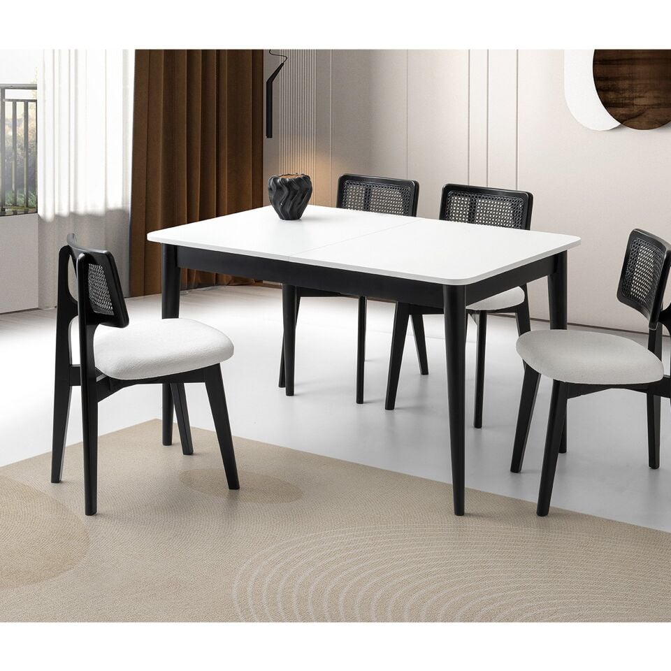 Mobilgen 4 Adet Kuzey Sandalye 130+30 Açılabilir Fidan Masa Takımı