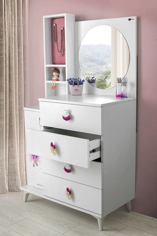 Gitar Balerin 3 Kapılı Dolap Sedir Karyola Genç Odası Takımı