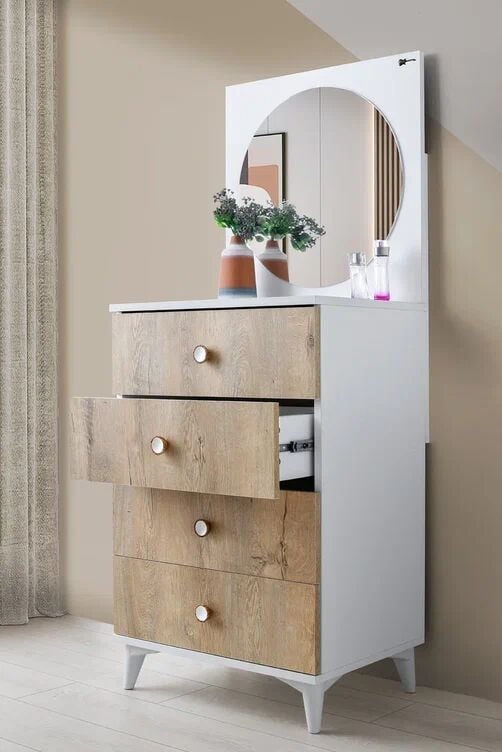 Gitar Beyaz - Meşe MLO Şifonyer