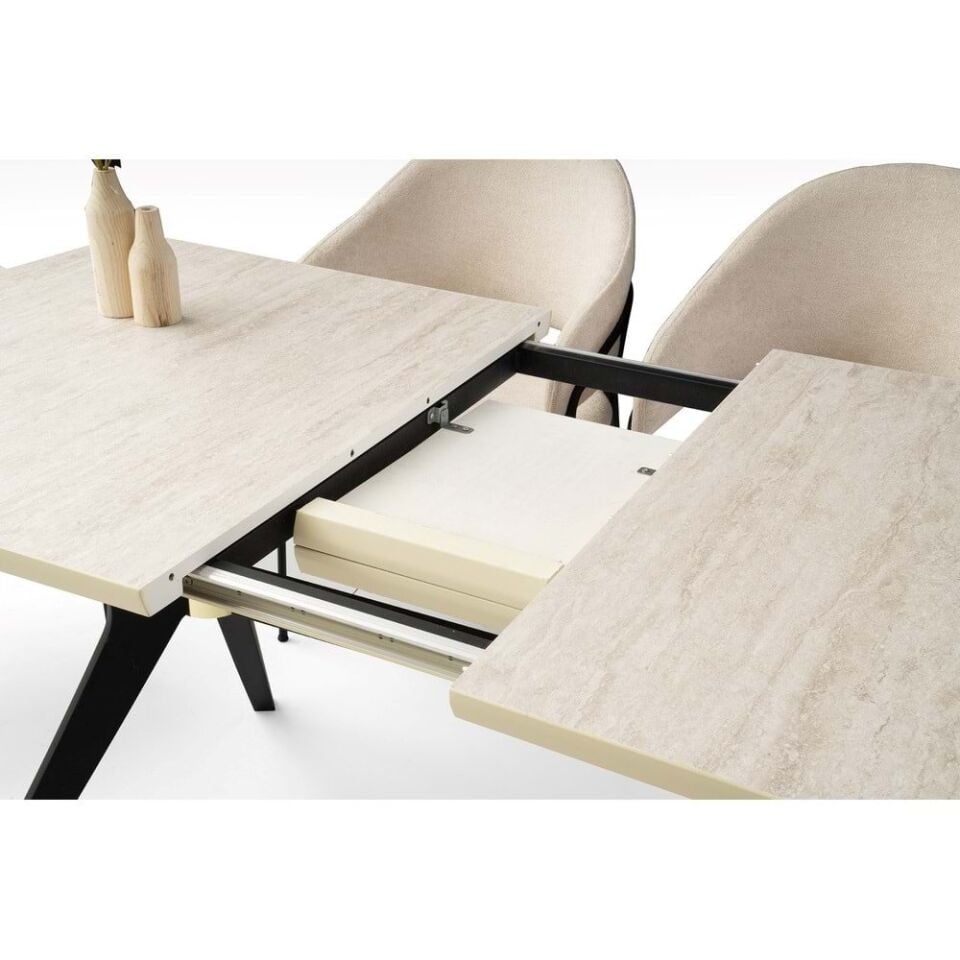 Mobilgen Sidon 4 Adet Evrim Sandalye 160+30 Anka Açılabilir Masa Takımı