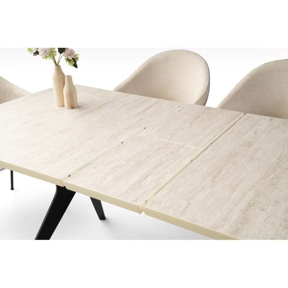 Mobilgen Sidon 4 Adet Evrim Sandalye 160+30 Anka Açılabilir Masa Takımı