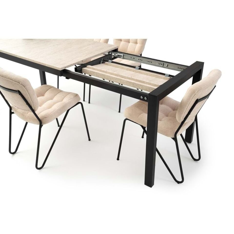 Mobilgen Irony 4 Adet Yonca Sandalye 120+60 Tuğra Açılabilir Masa Takımı