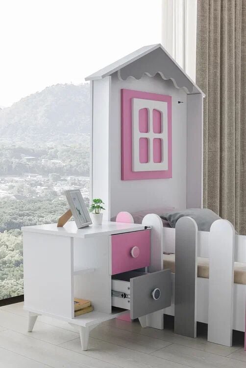 Gitar Mango 2 Kapılı Dolap Çatılı Karyola Çocuk Odası Takımı