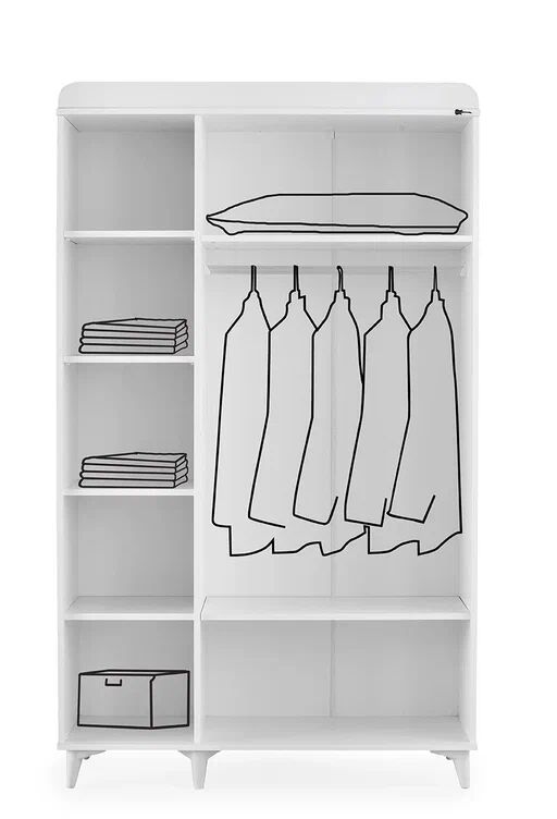 Gitar Mango 3 Kapılı Dolap