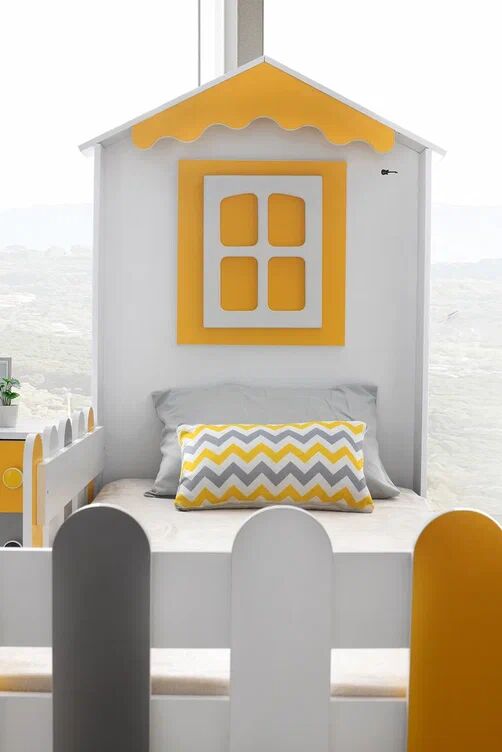 Gitar Mango Çatılı Karyola Çocuk Odası Takımı