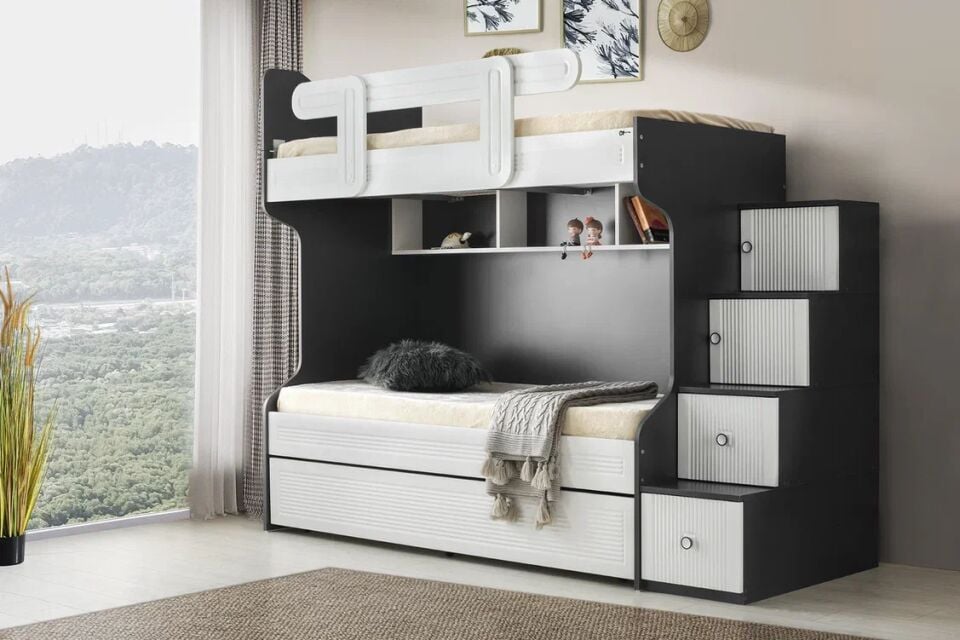 Gitar Amazon Çalışma Masası Ranza Genç Odası Takımı