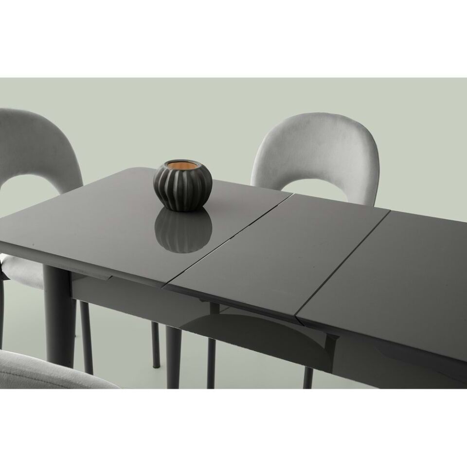 Mobilgen 4 Adet Ay Sandalye 100+25 Kelebek Tekno kenar HG Açılabilir Masa Takımı