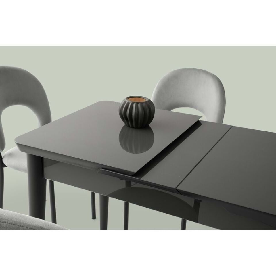 Mobilgen 4 Adet Çapraz Sandalye 100+25x60 Kelebek Tekno kenar HG Açılabilir Masa Takımı