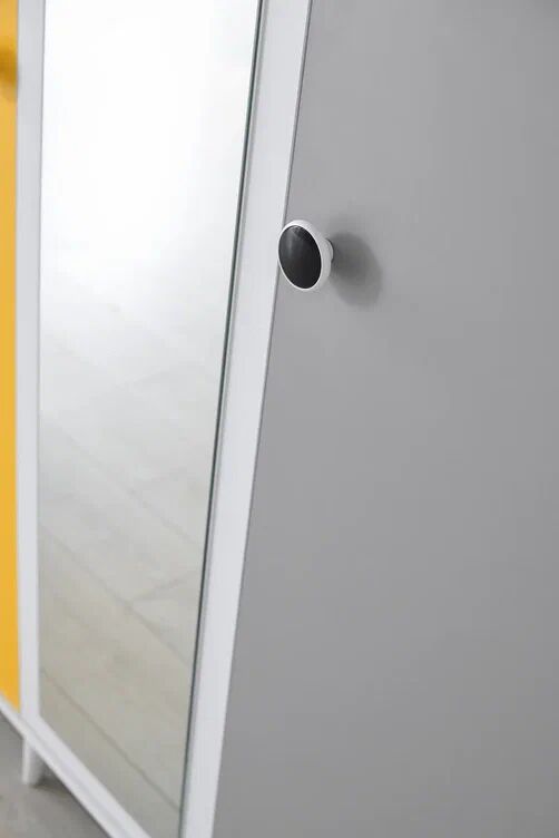 Gitar Sarı - Gri Mango 3 Kapılı Dolap