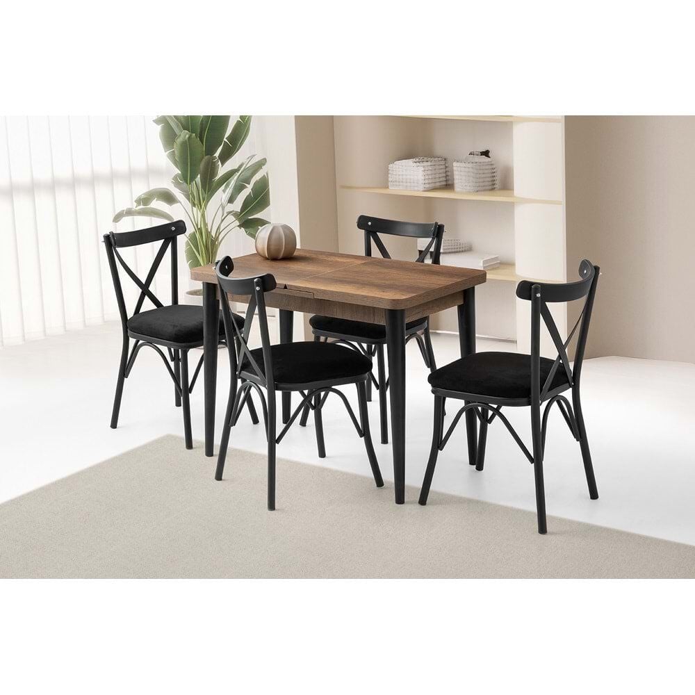 Mobilgen (Sadece Masa) Barok Ceviz 100+25 Silva Açılabilir Masa