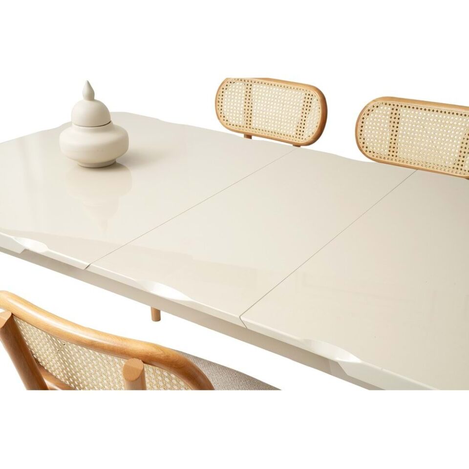 Mobilgen 4 Adet Paris Sandalye 160+30 Kelebek Kütük HG Açılabilir Masa Takımı