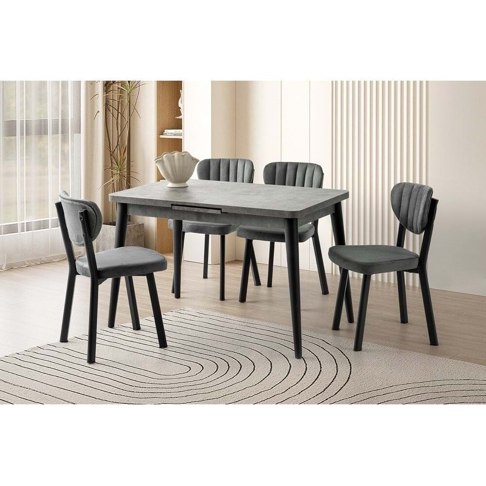 Mobilgen (Sadece Masa) Retro Gümüş 120+30 Silva Açılabilir Masa