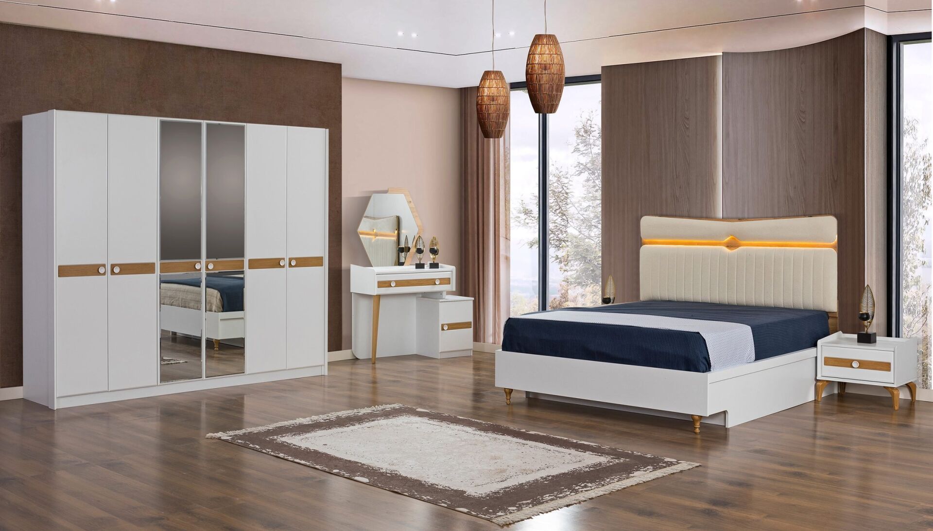 Dardason İpek Aynalı Dolap Yatak Odası Takımı