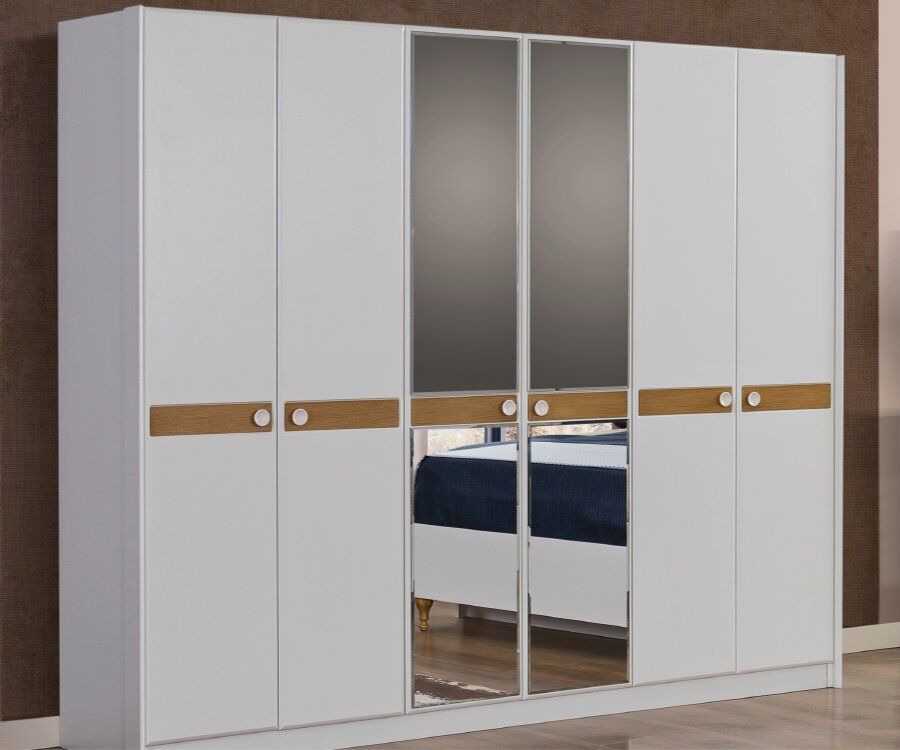 Dardason İpek Aynalı 6 Kapılı Dolap