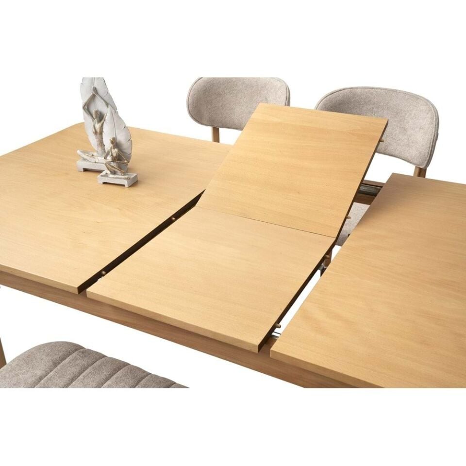 Mobilgen 4 Adet Nergis Sandalye - 1 Adet Deco Bench 140+30-90 Fidan Masa Takımı