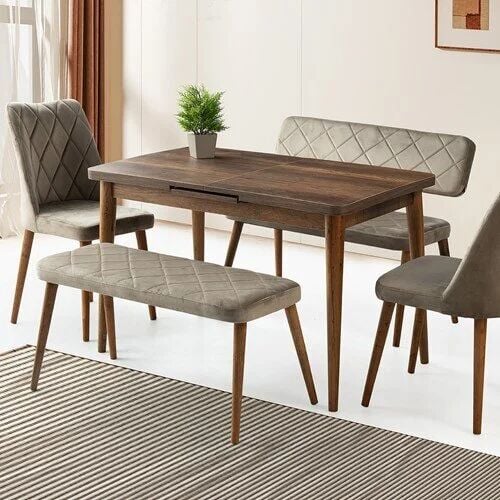 Mobilgen (Sadece Masa) Barok Ceviz 120+30x70 Silva Açılabilir Masa