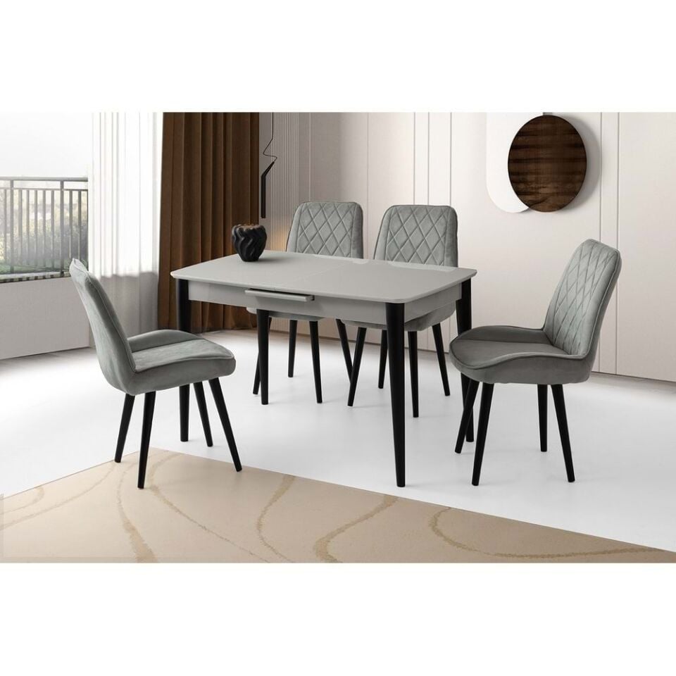 Mobilgen (Sadece Masa) Açık Gri 120+30 Milano Açılabilir Masa