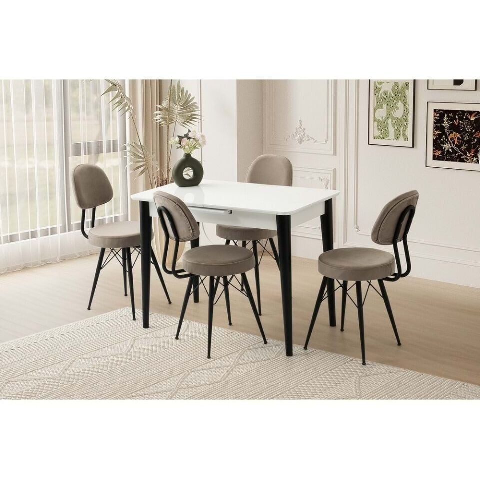 Mobilgen (Sadece Masa) Beyaz 100+25 Milano Açılabilir Masa