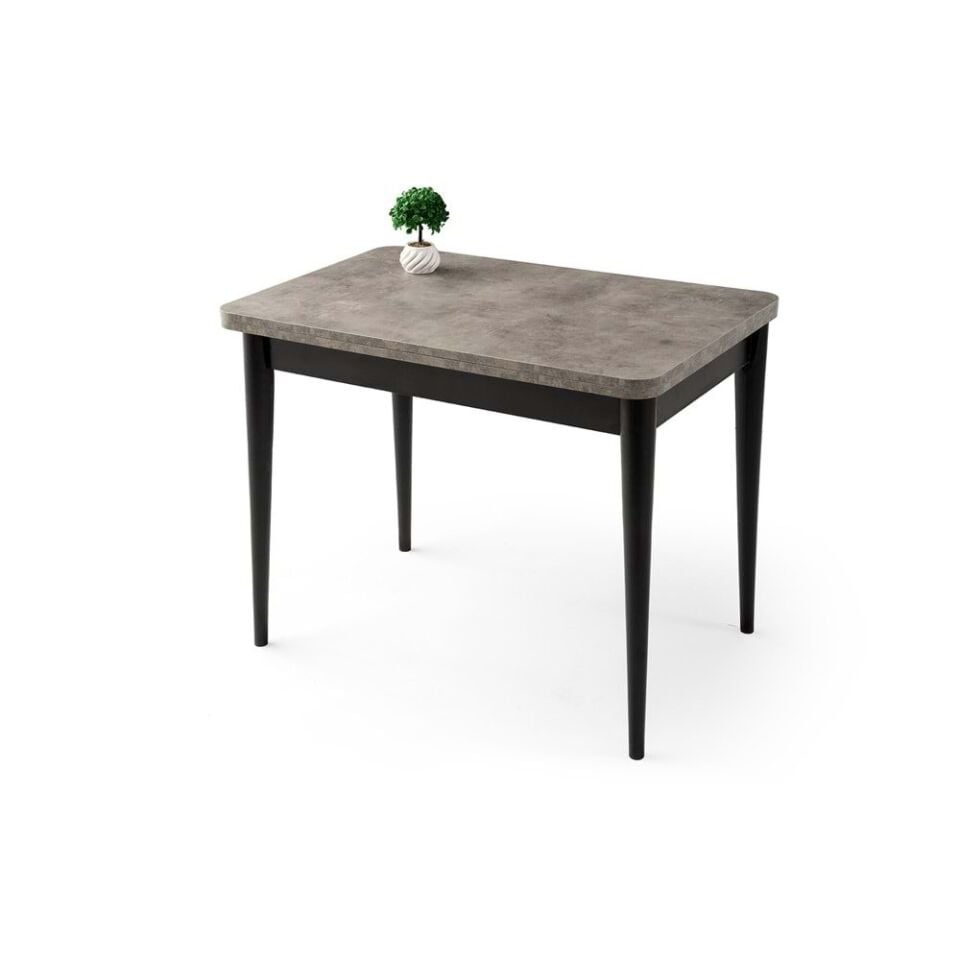 Mobilgen Gümüş 4 Adet Suna Sandalye 65+65 Gonca Açılabilir Masa Takımı