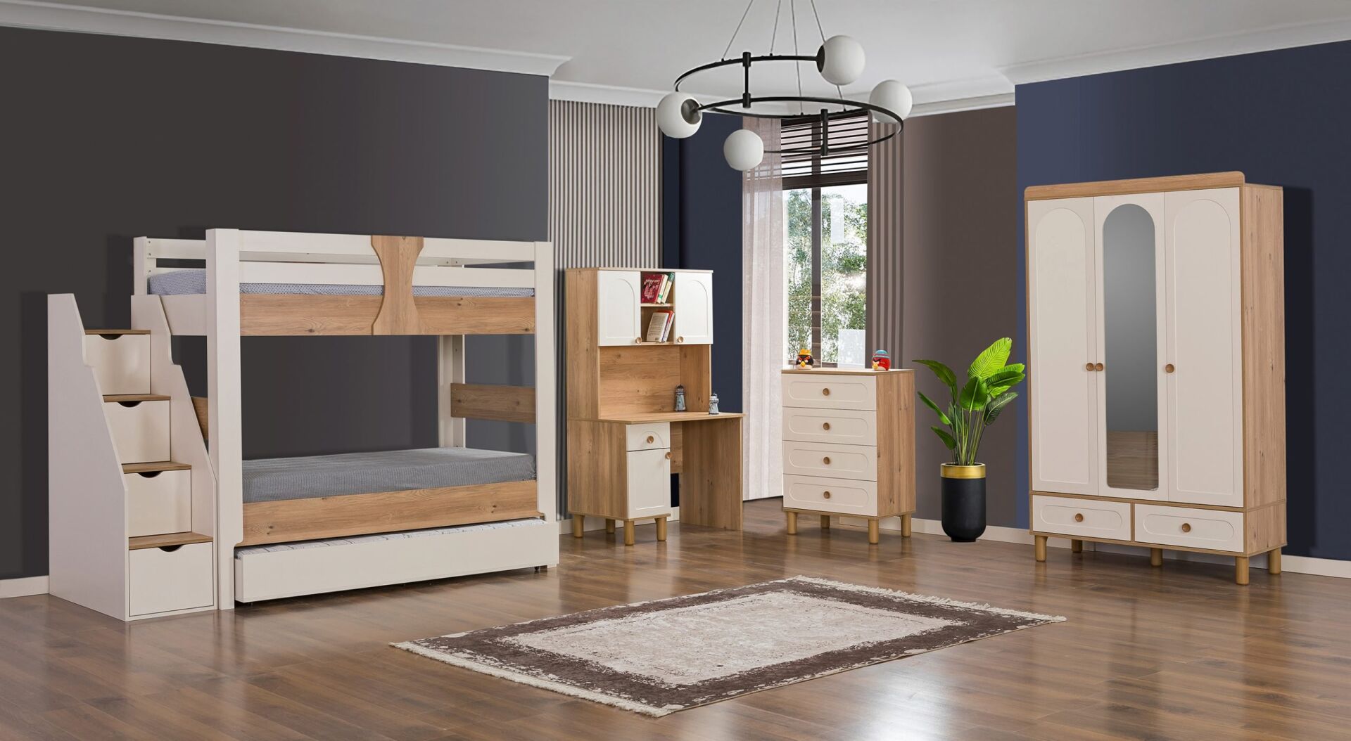 Dardason Bohem 3 Kapılı Yavrulu Ranza Genç Odası Takımı