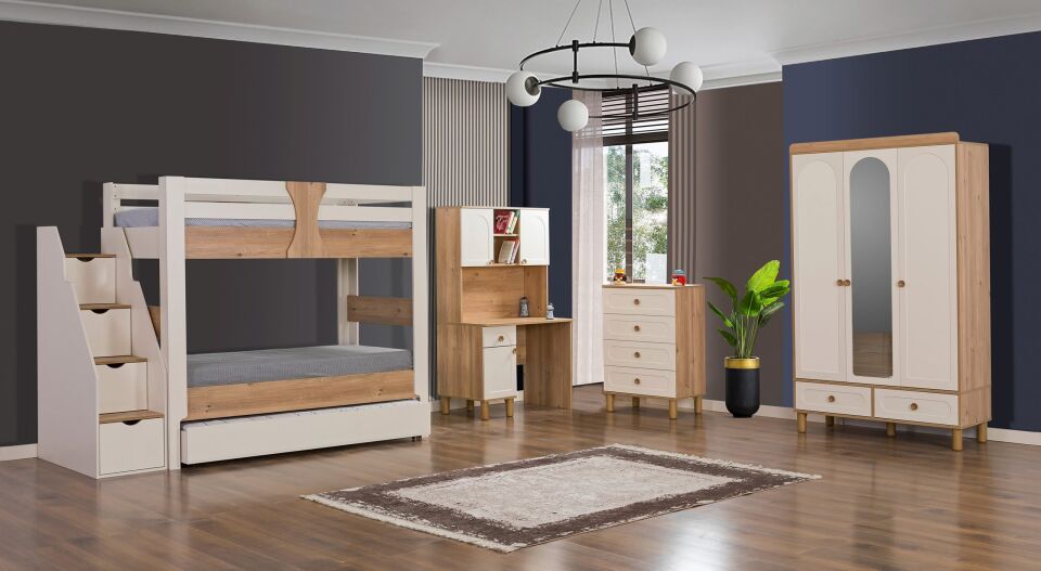 Dardason Bohem 3 Kapılı Yavrulu Ranza Genç Odası Takımı