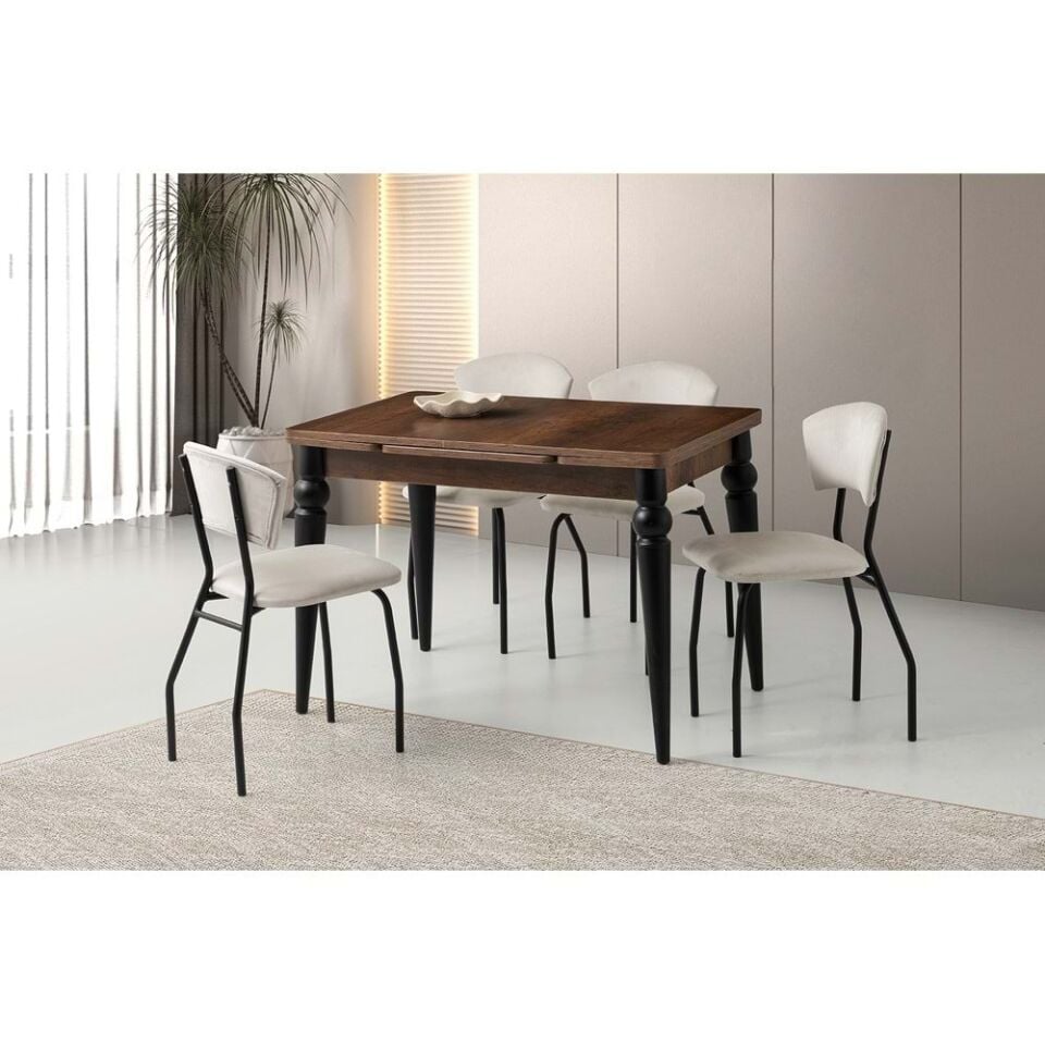 Mobilgen (Sadece Masa) Barok Ceviz 110+60*70 Arda Açılabilir Masa