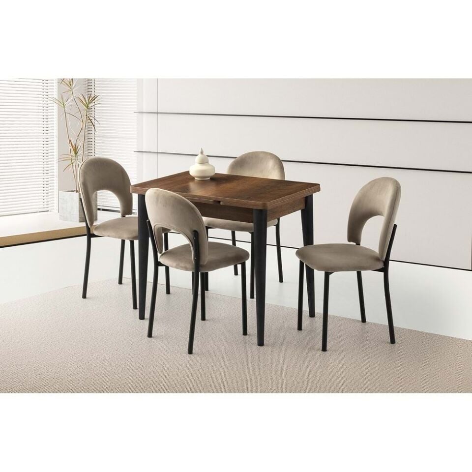 Mobilgen (Sadece Masa) Barok Ceviz 90+60*60 Arda Açılabilir Masa